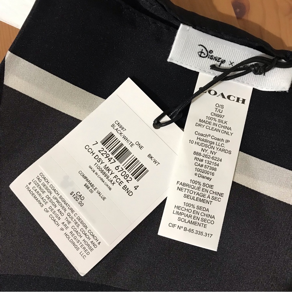 Disney X Coach Mickey Mouse Silk Bandana - Picture 4 of 7
